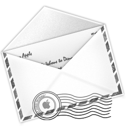 Grey Air Mail Icon 256x256 png